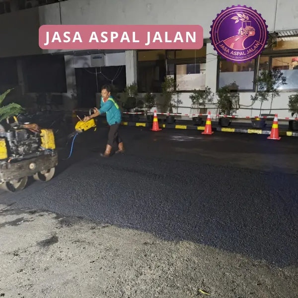 hasil kerja tim jasa aspal jalan depok profesional