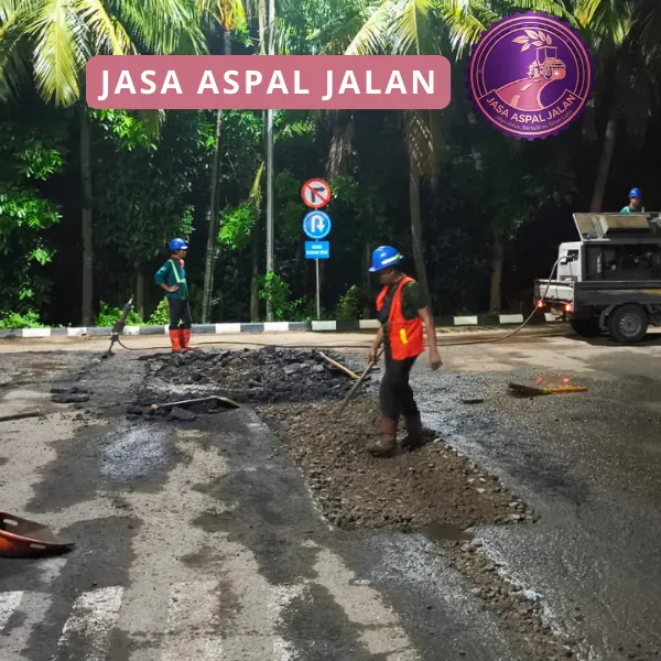 proyek aspal jalan depok dengan finishing presisi