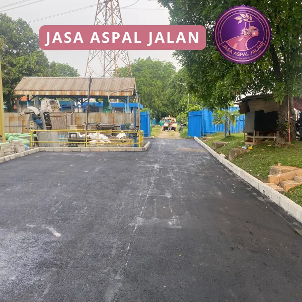 Hasil pengaspalan hotmix pada kawasan industri