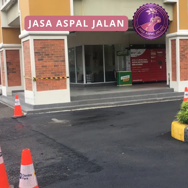 hasil akhir pengaspalan hotmix oleh jasa aspal jalan Cilegon berpengalaman