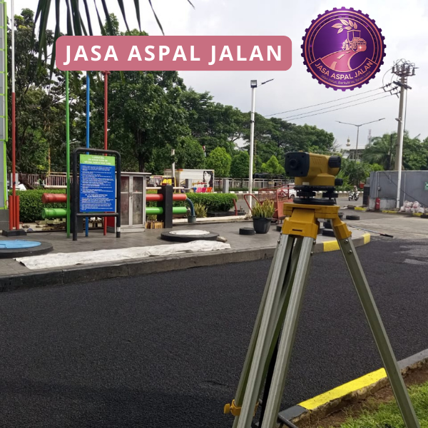 hasil akhir pengaspalan hotmix oleh jasa aspal jalan Subang berkualitas tinggi