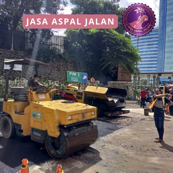 finishing jasa aspal jalan sukabumi halus dan presisi
