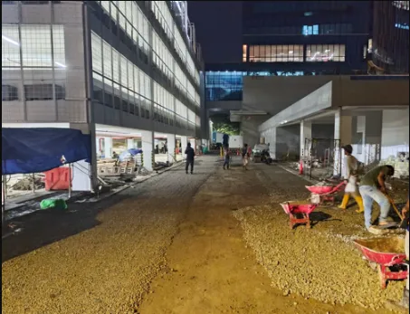 proyek aspal jalan Jakarta sebelum dan sesudah pengaspalan