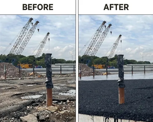 Before after aspal emulsi