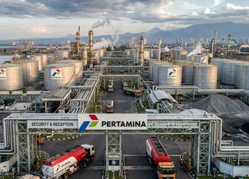 proses distribusi aspal pertamina ke lokasi proyek