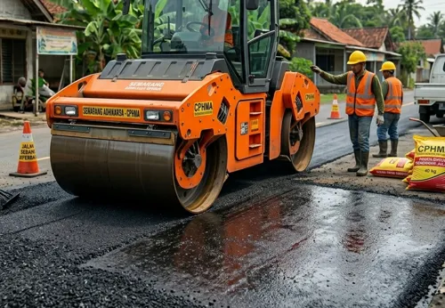 CPHMA aspal sebagai material perbaikan jalan praktis dan cepat