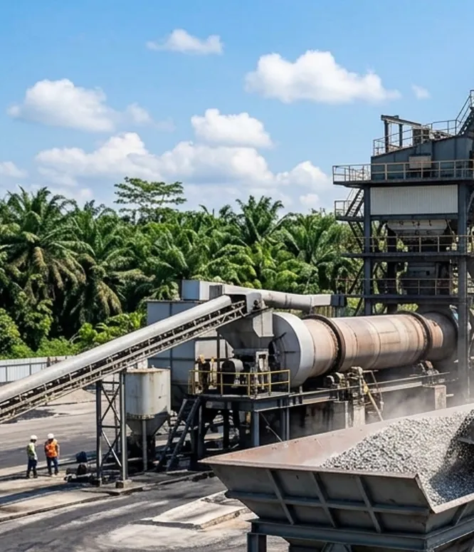 Mesin produksi di Pabrik Aspal Tangerang yang digunakan untuk menghasilkan aspal hotmix sesuai spesifikasi proyek.
