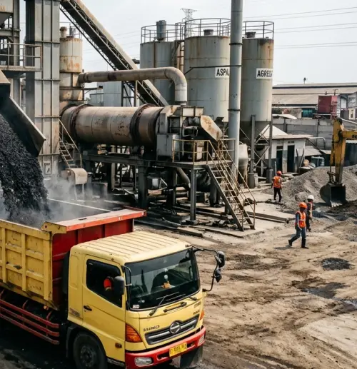 Pabrik Aspal Cikarang untuk Produksi Hotmix